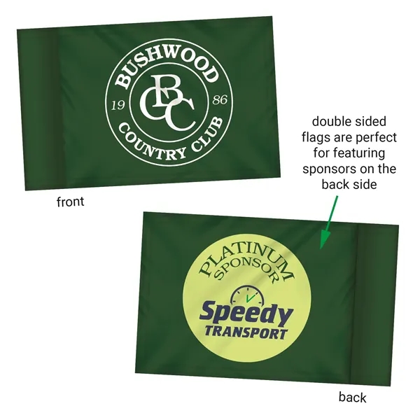 6" x 8" Double Sided Golf Flag with Tube - 6" x 8" Double Sided Golf Flag with Tube - Image 10 of 11