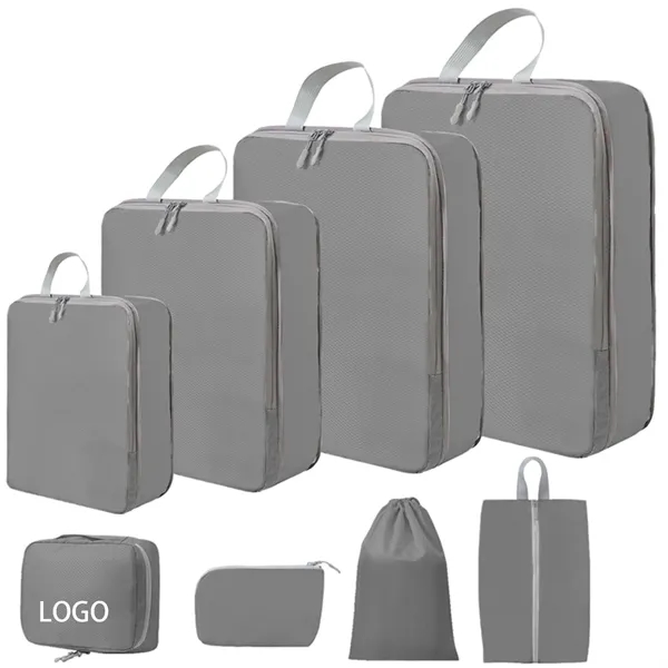 8-Piece Set of Packing Cubes Compression Bags - 8-Piece Set of Packing Cubes Compression Bags - Image 0 of 3