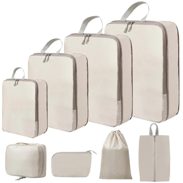 8-Piece Set of Packing Cubes Compression Bags - 8-Piece Set of Packing Cubes Compression Bags - Image 1 of 3