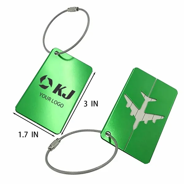 Plane Metal Luggage Tag With Name Id Card - Plane Metal Luggage Tag With Name Id Card - Image 0 of 2