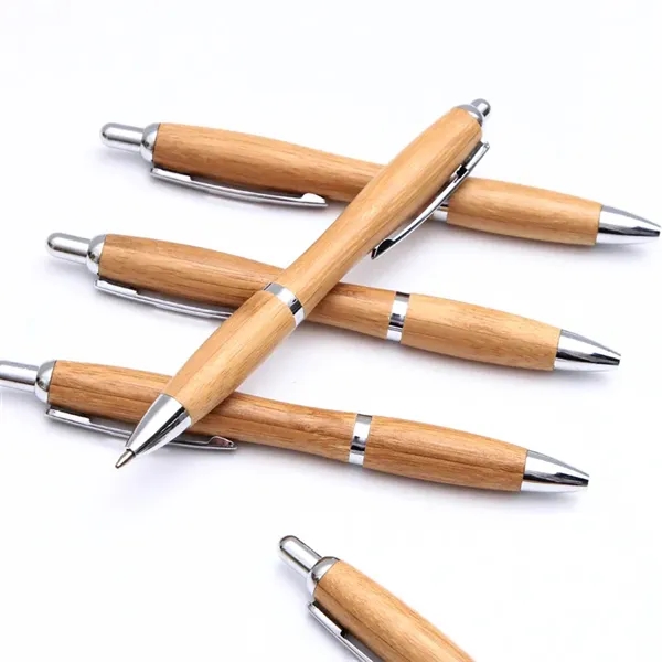 Eco Friendly Bamboo Retractable Ballpoint Pen - Eco Friendly Bamboo Retractable Ballpoint Pen - Image 1 of 1