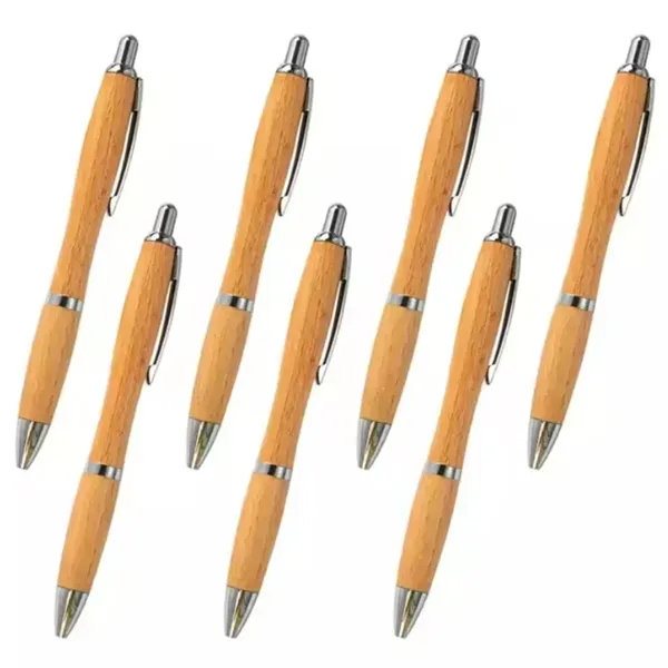 Eco Friendly Bamboo Retractable Ballpoint Pen - Eco Friendly Bamboo Retractable Ballpoint Pen - Image 0 of 1