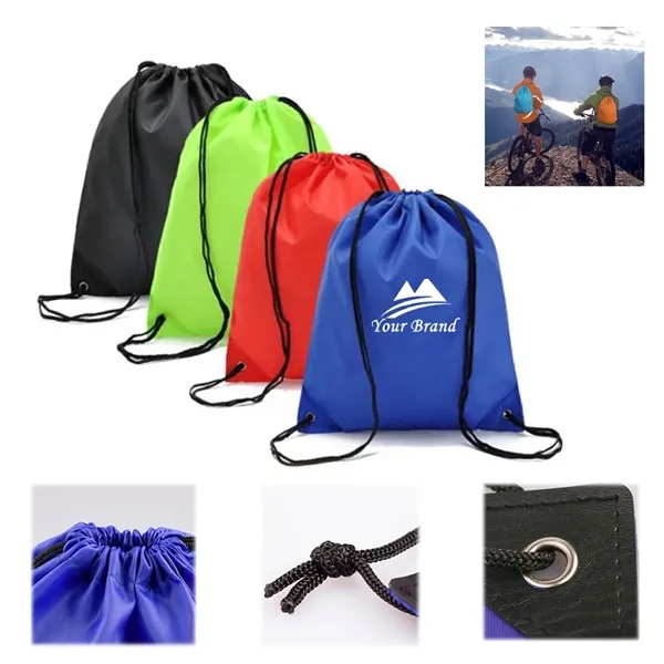 210D Polyester Drawstring Bag - 210D Polyester Drawstring Bag - Image 0 of 2