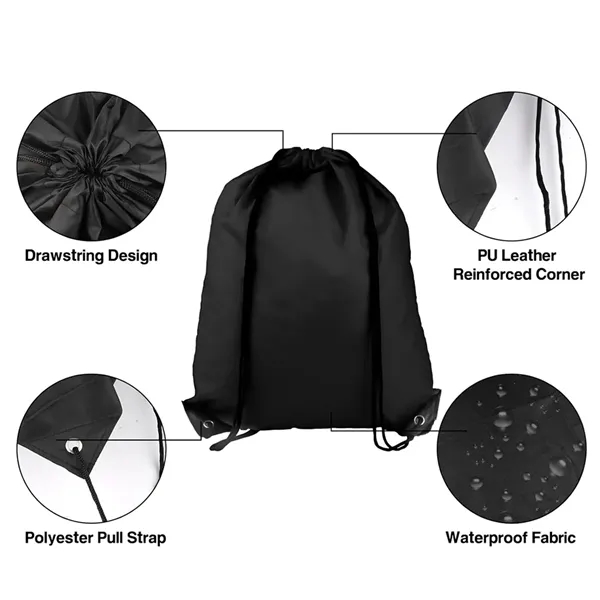 210D Polyester Drawstring Bag - 210D Polyester Drawstring Bag - Image 1 of 2