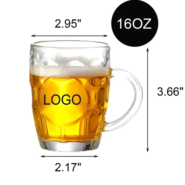 MOQ 72 9OZ Cute Handle Beer Mug - MOQ 72 9OZ Cute Handle Beer Mug - Image 1 of 1