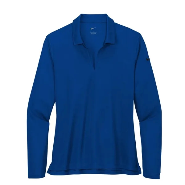 Nike Ladies Dri-FIT Micro Pique Long Sleeve Polo - Nike Ladies Dri-FIT Micro Pique Long Sleeve Polo - Image 4 of 11