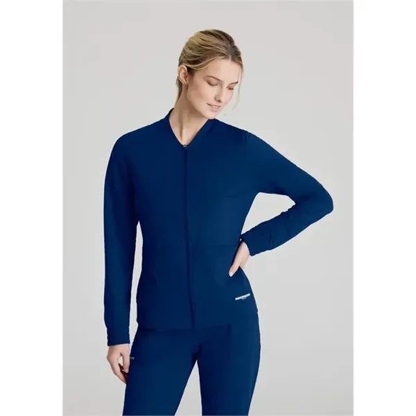 Barco Skechers Women's 3 Pocket Zipper Warmup Scrub Jacket - Barco Skechers Women's 3 Pocket Zipper Warmup Scrub Jacket - Image 6 of 6