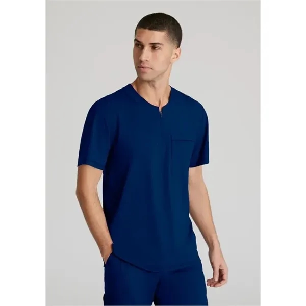 Skechers Slip-ins Men's Single Pocket Curved Neck Scrub Top - Skechers Slip-ins Men's Single Pocket Curved Neck Scrub Top - Image 6 of 6