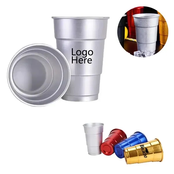 Reusable Party Aluminum Cup Custom 17 Oz - Reusable Party Aluminum Cup Custom 17 Oz - Image 0 of 6