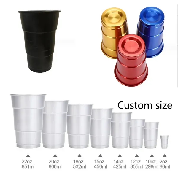 Reusable Party Aluminum Cup Custom 17 Oz - Reusable Party Aluminum Cup Custom 17 Oz - Image 1 of 6