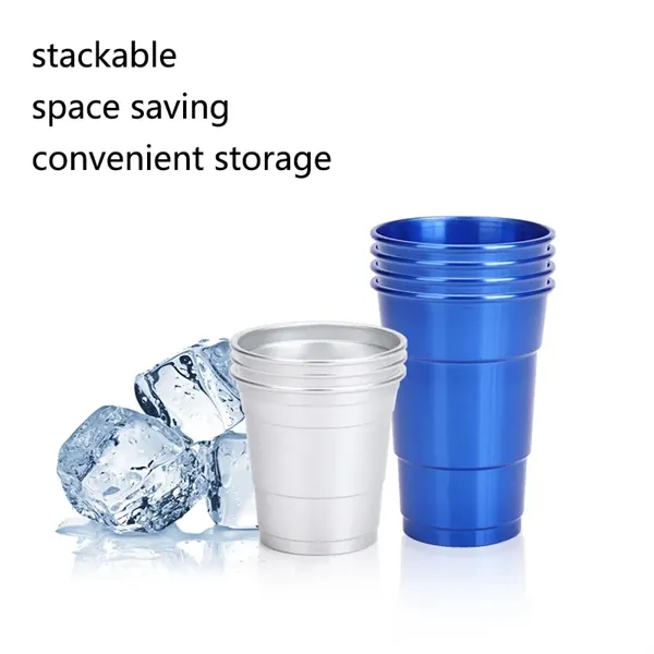 Reusable Party Aluminum Cup Custom 17 Oz - Reusable Party Aluminum Cup Custom 17 Oz - Image 3 of 6