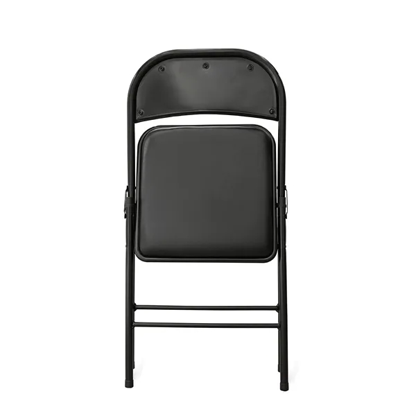 Metal  Folding Chairs with Cushion and Back - Metal  Folding Chairs with Cushion and Back - Image 2 of 4