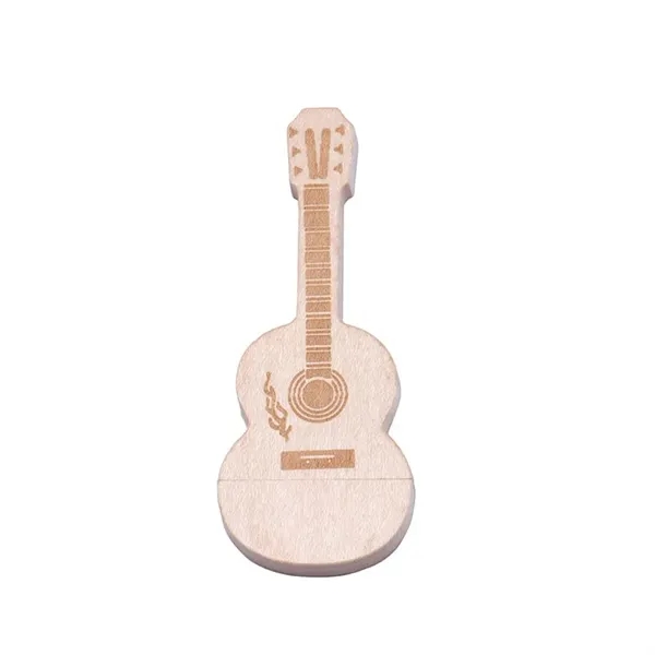 Bamboo USB Flash Drive Maple Wooden Guitar Shape - Bamboo USB Flash Drive Maple Wooden Guitar Shape - Image 7 of 10