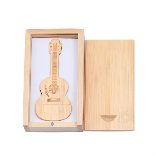 Bamboo USB Flash Drive Maple Wooden Guitar Shape - Bamboo USB Flash Drive Maple Wooden Guitar Shape - Image 8 of 10