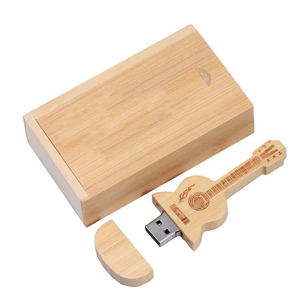 Bamboo USB Flash Drive Maple Wooden Guitar Shape - Bamboo USB Flash Drive Maple Wooden Guitar Shape - Image 10 of 10