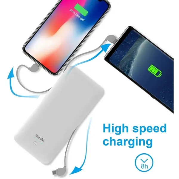 Power Bank 10000mAh USB C Portable Charger with Cable - Power Bank 10000mAh USB C Portable Charger with Cable - Image 3 of 5