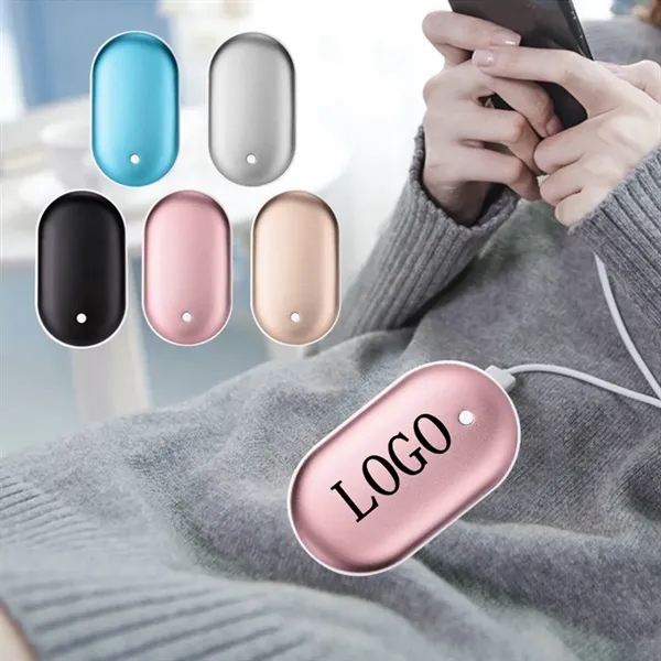 2-in-1 5200mah Electric Portable Hand Warmer & Power Bank - 2-in-1 5200mah Electric Portable Hand Warmer & Power Bank - Image 2 of 6