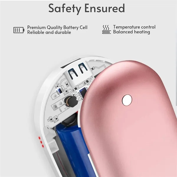 2-in-1 5200mah Electric Portable Hand Warmer & Power Bank - 2-in-1 5200mah Electric Portable Hand Warmer & Power Bank - Image 3 of 6