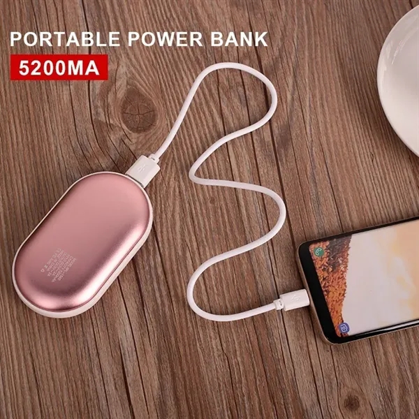 2-in-1 5200mah Electric Portable Hand Warmer & Power Bank - 2-in-1 5200mah Electric Portable Hand Warmer & Power Bank - Image 6 of 6