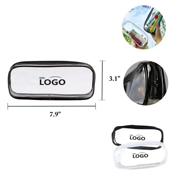 Transparent Zipper Pencil Bag - Transparent Zipper Pencil Bag - Image 0 of 3
