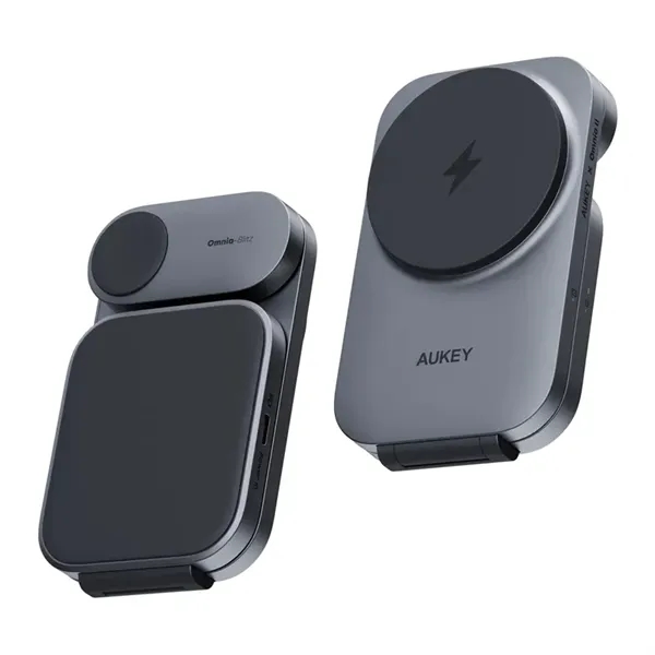 Aukey qi2 Foldable 3-in-1 Magnetic Ultra Fast Wireless Char - Aukey qi2 Foldable 3-in-1 Magnetic Ultra Fast Wireless Char - Image 9 of 14