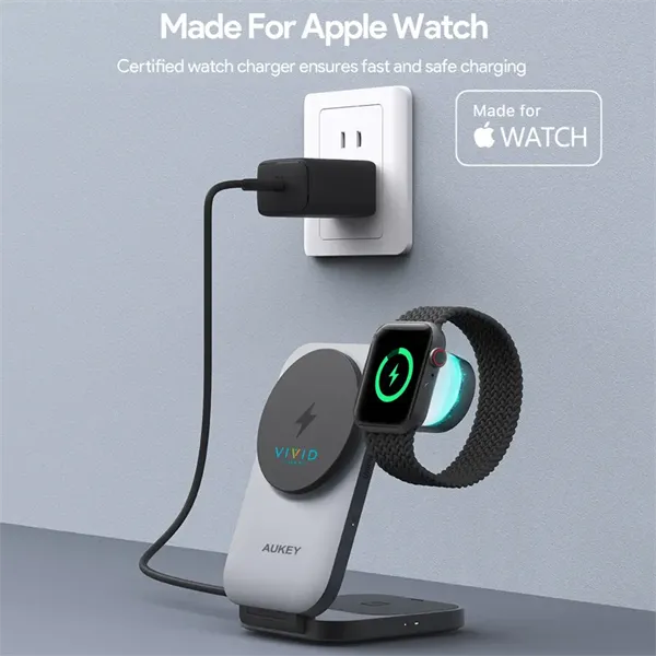 Aukey qi2 Foldable 3-in-1 Magnetic Ultra Fast Wireless Char - Aukey qi2 Foldable 3-in-1 Magnetic Ultra Fast Wireless Char - Image 10 of 14