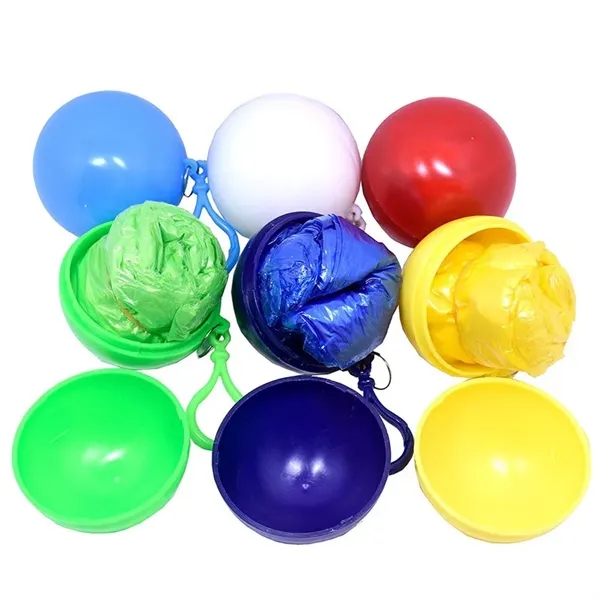 Portable Emergency Waterproof Disposable Rain Poncho Ball - Portable Emergency Waterproof Disposable Rain Poncho Ball - Image 4 of 7
