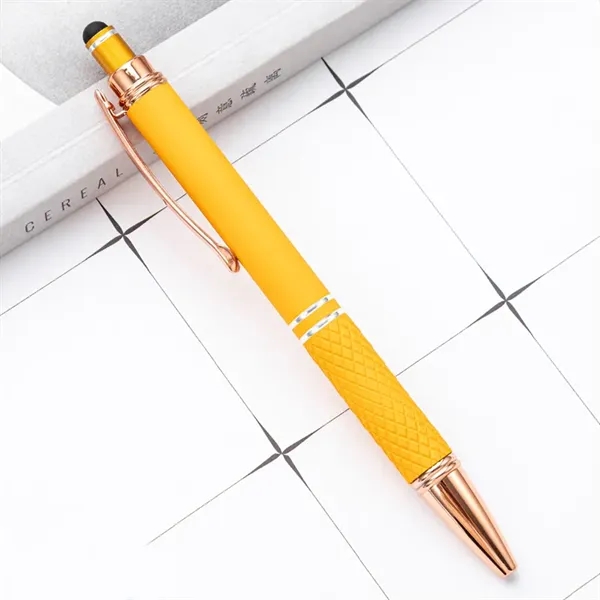 Quilted Grip Softy Metallic Stylus Rose Gold Pen - Quilted Grip Softy Metallic Stylus Rose Gold Pen - Image 11 of 11