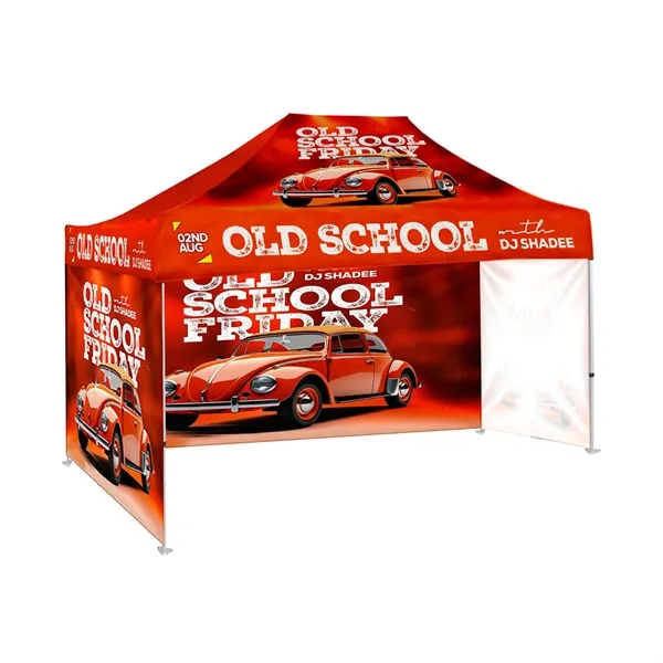 10'x15' Tent Canopy w frame, 1 long full + 2 side full wall - 10'x15' Tent Canopy w frame, 1 long full + 2 side full wall - Image 0 of 8