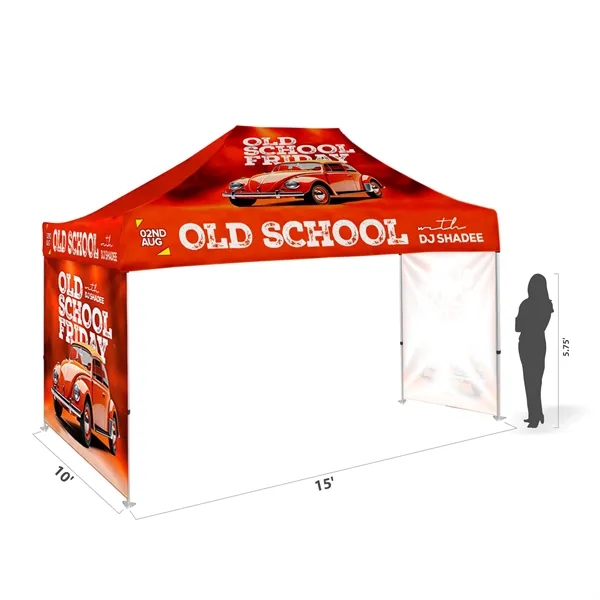 10'x15' Tent Canopy w frame, 1 long full + 2 side full wall - 10'x15' Tent Canopy w frame, 1 long full + 2 side full wall - Image 4 of 8
