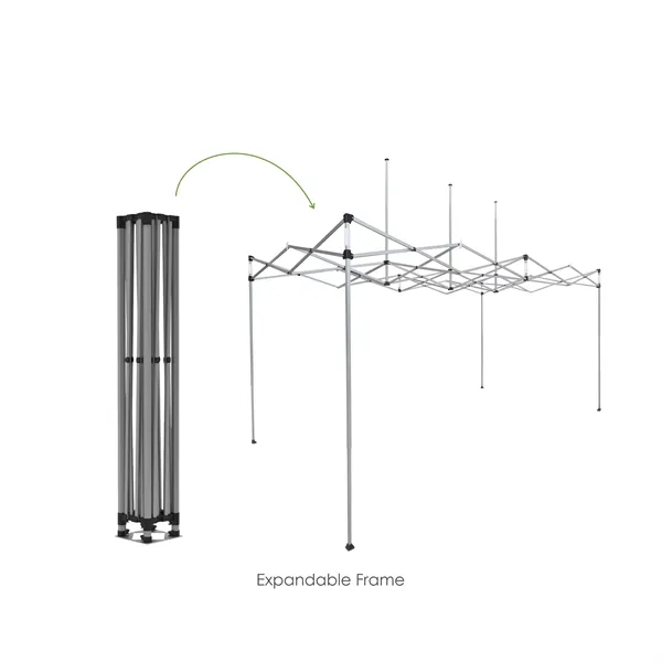10'x15' Tent Canopy w frame, 1 long full + 2 side full wall - 10'x15' Tent Canopy w frame, 1 long full + 2 side full wall - Image 6 of 8