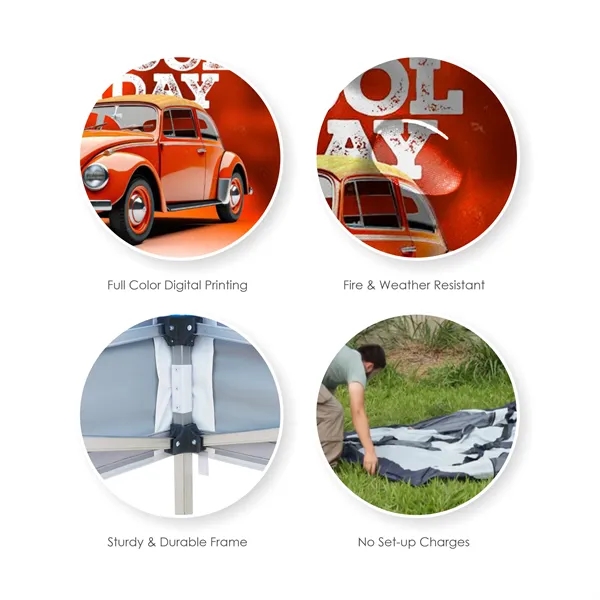 10'x15' Tent Canopy w frame, 1 long full + 2 side full wall - 10'x15' Tent Canopy w frame, 1 long full + 2 side full wall - Image 7 of 8