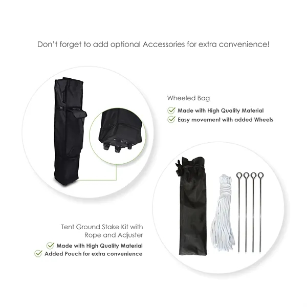 10'x15' Tent Canopy w frame, 1 long full + 2 side full wall - 10'x15' Tent Canopy w frame, 1 long full + 2 side full wall - Image 8 of 8