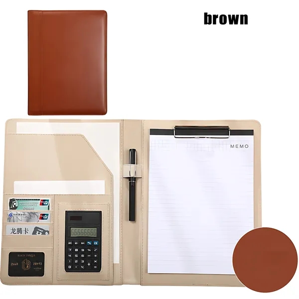 Customized Pu Leather Portfolio With Logo Or Text - Customized Pu Leather Portfolio With Logo Or Text - Image 3 of 4