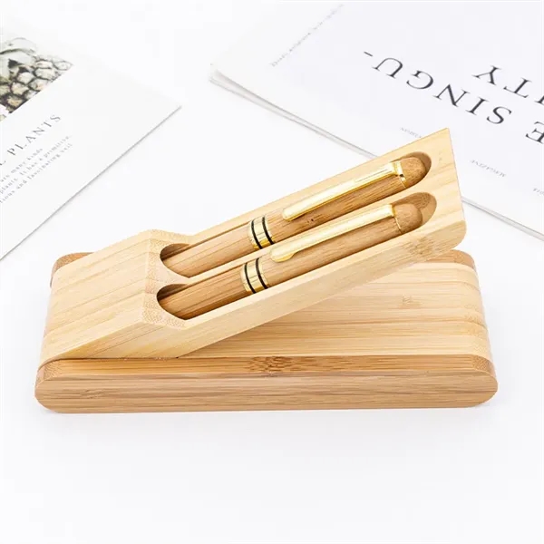 Creative Bamboo Gel Ink Pen Set - Creative Bamboo Gel Ink Pen Set - Image 1 of 5