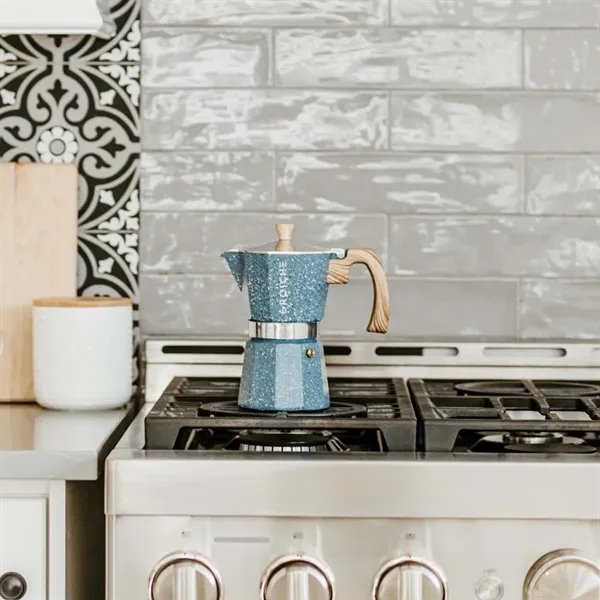 GROSCHE® Stone 3 Cup Stovetop Moka Pot Espresso Coffee Maker - GROSCHE® Stone 3 Cup Stovetop Moka Pot Espresso Coffee Maker - Image 6 of 8