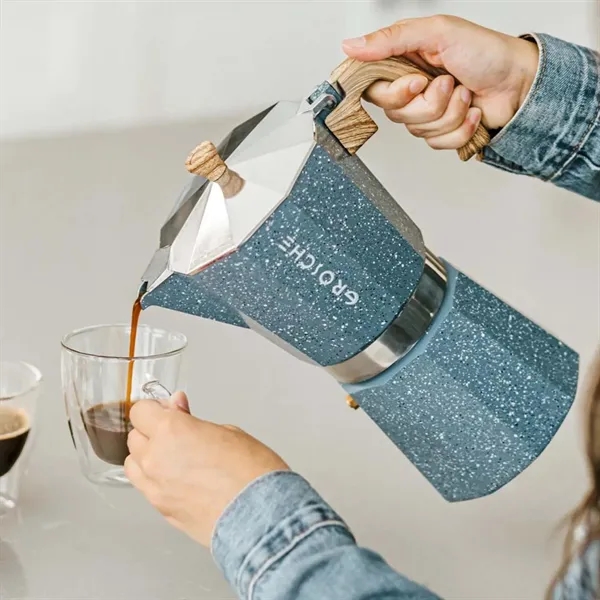 GROSCHE® Stone 3 Cup Stovetop Moka Pot Espresso Coffee Maker - GROSCHE® Stone 3 Cup Stovetop Moka Pot Espresso Coffee Maker - Image 8 of 8