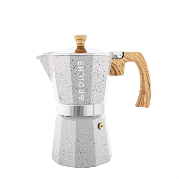 GROSCHE® Stone 6 Cup Stovetop Moka Pot Espresso Coffee Maker - GROSCHE® Stone 6 Cup Stovetop Moka Pot Espresso Coffee Maker - Image 2 of 11