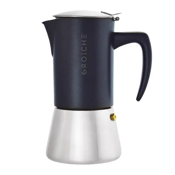 GROSCHE® Steel 10 Cup Stovetop Moka Pot Espresso Coffee Make - GROSCHE® Steel 10 Cup Stovetop Moka Pot Espresso Coffee Make - Image 4 of 5