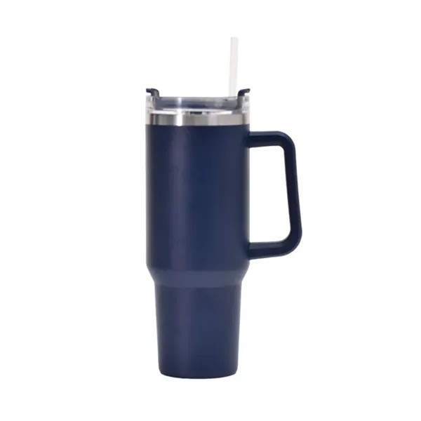 40oz Stainless Steel Insulated Cup With Straw Handle - 40oz Stainless Steel Insulated Cup With Straw Handle - Image 3 of 6