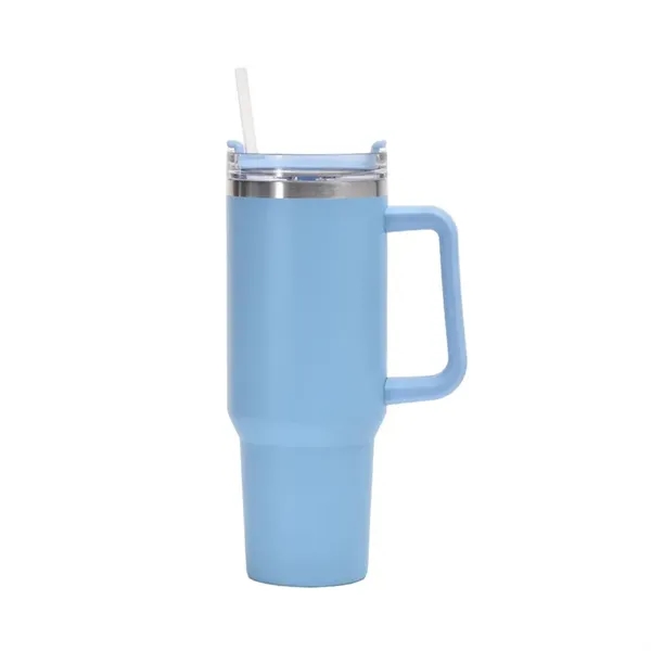 40oz Stainless Steel Insulated Cup With Straw Handle - 40oz Stainless Steel Insulated Cup With Straw Handle - Image 5 of 6