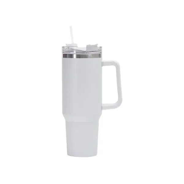40oz Stainless Steel Insulated Cup With Straw Handle - 40oz Stainless Steel Insulated Cup With Straw Handle - Image 6 of 6