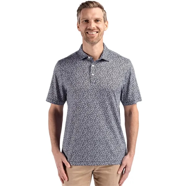 Cutter & Buck Pike Eco Flora Print Recycled Mens Polo - Cutter & Buck Pike Eco Flora Print Recycled Mens Polo - Image 10 of 17