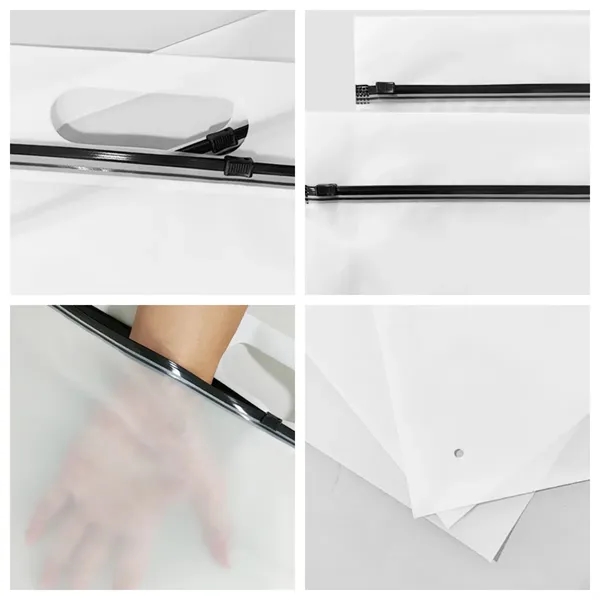 Clear Frosted Zip Lock Tote Bag - Clear Frosted Zip Lock Tote Bag - Image 1 of 4