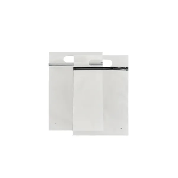 Clear Frosted Zip Lock Tote Bag - Clear Frosted Zip Lock Tote Bag - Image 2 of 4