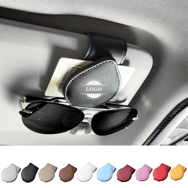 PU Leather Sunglasses Holders for Car Visor - PU Leather Sunglasses Holders for Car Visor - Image 0 of 15