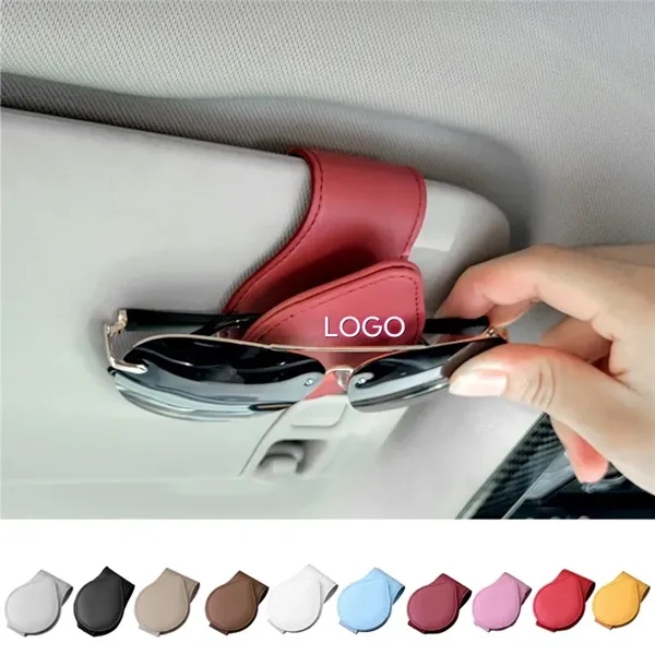 PU Leather Sunglasses Holders for Car Visor - PU Leather Sunglasses Holders for Car Visor - Image 1 of 15