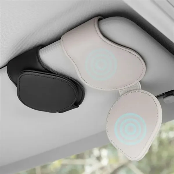 PU Leather Sunglasses Holders for Car Visor - PU Leather Sunglasses Holders for Car Visor - Image 4 of 15