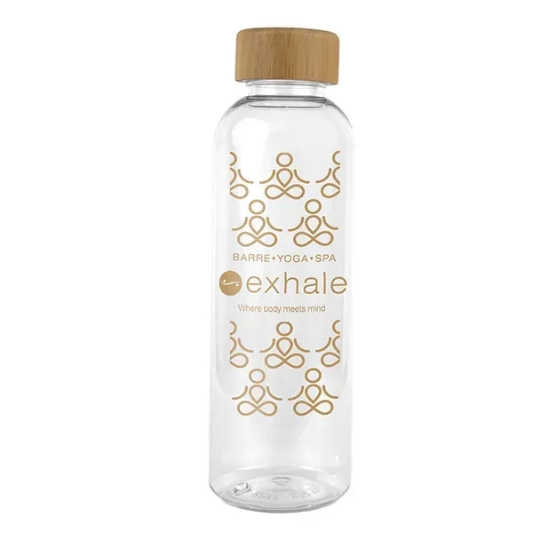 CLEARLY 22 oz. Recycled RPET Bottle With Bamboo Cap - CLEARLY 22 oz. Recycled RPET Bottle With Bamboo Cap - Image 3 of 10