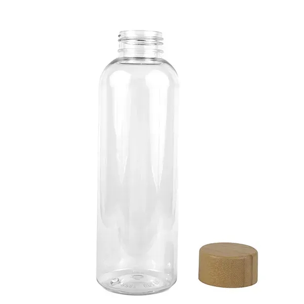 CLEARLY 22 oz. Recycled RPET Bottle With Bamboo Cap - CLEARLY 22 oz. Recycled RPET Bottle With Bamboo Cap - Image 9 of 10